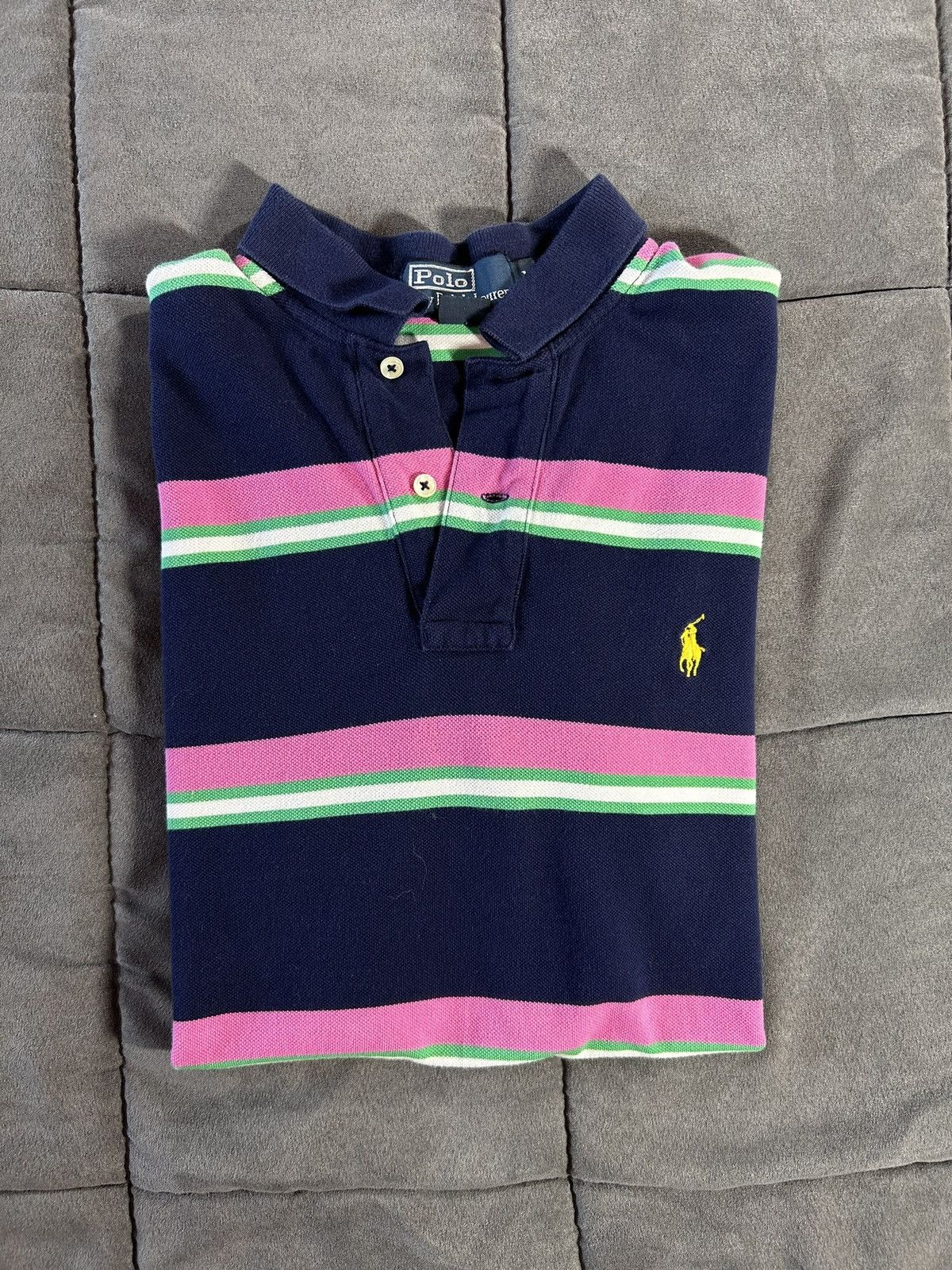Polo Ralph Lauren Polo Ralph Lauren navy, pink, white, and green stripe shirt Size US M / EU 48-50 / 2 - 1 Thumbnail