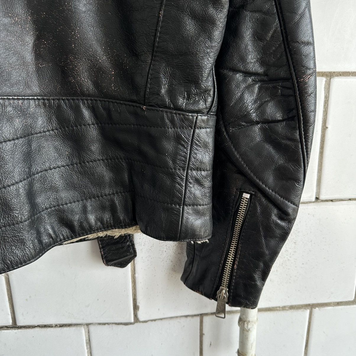 Vintage Vintage Moto Leather Jacket Tour Style USA 90s Y2K Size US S / EU 44-46 / 1 - 14 Thumbnail