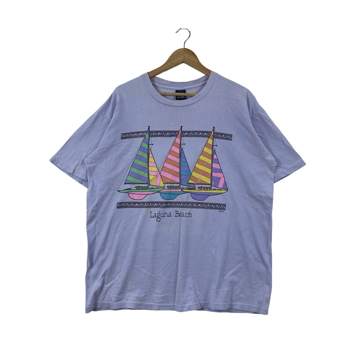 Vintage Vintage ISLANDER LAGUNA Beach Sailboat Graphic T-Shirt Size L / US 10 / IT 46 - 1 Thumbnail