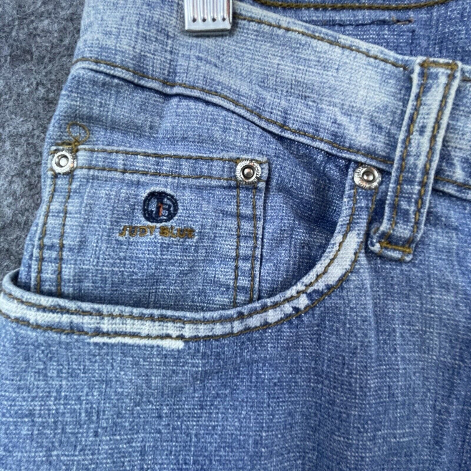 Judy Blue Vintage Judy Blue Jeans Women 15 Boot Straight Flap Distress Size 35" - 2 Thumbnail