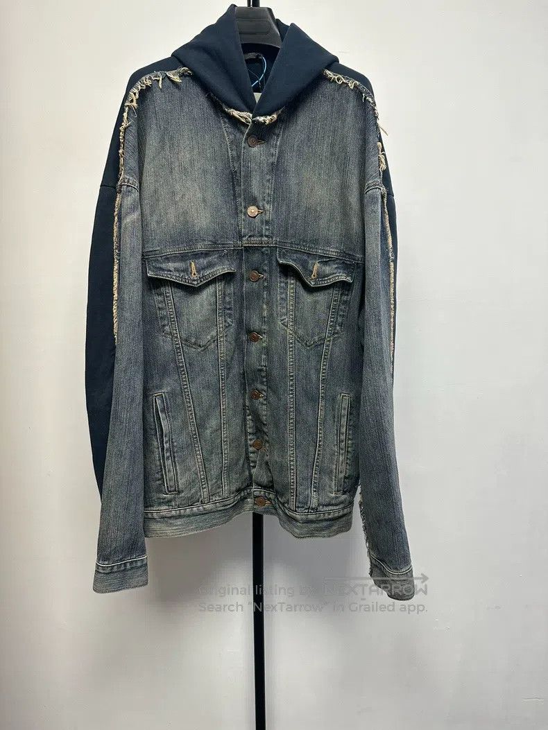Balenciaga Balenciaga Solid Color Single Button Hooded Jacket Size US S / EU 44-46 / 1 - 1 Thumbnail