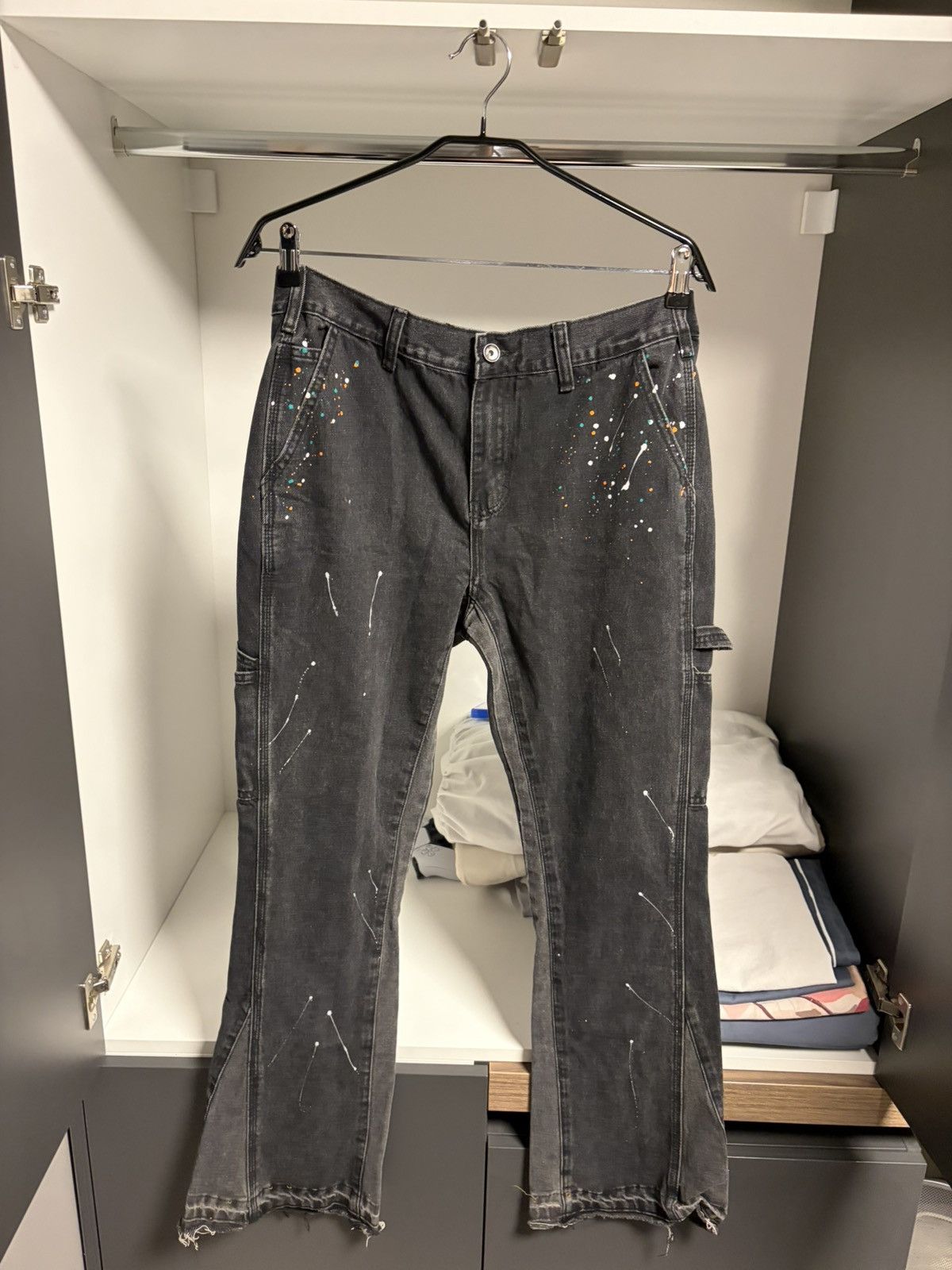 Other × Streetwear Witness Valley Oil Spill Flared Denim | Grailed