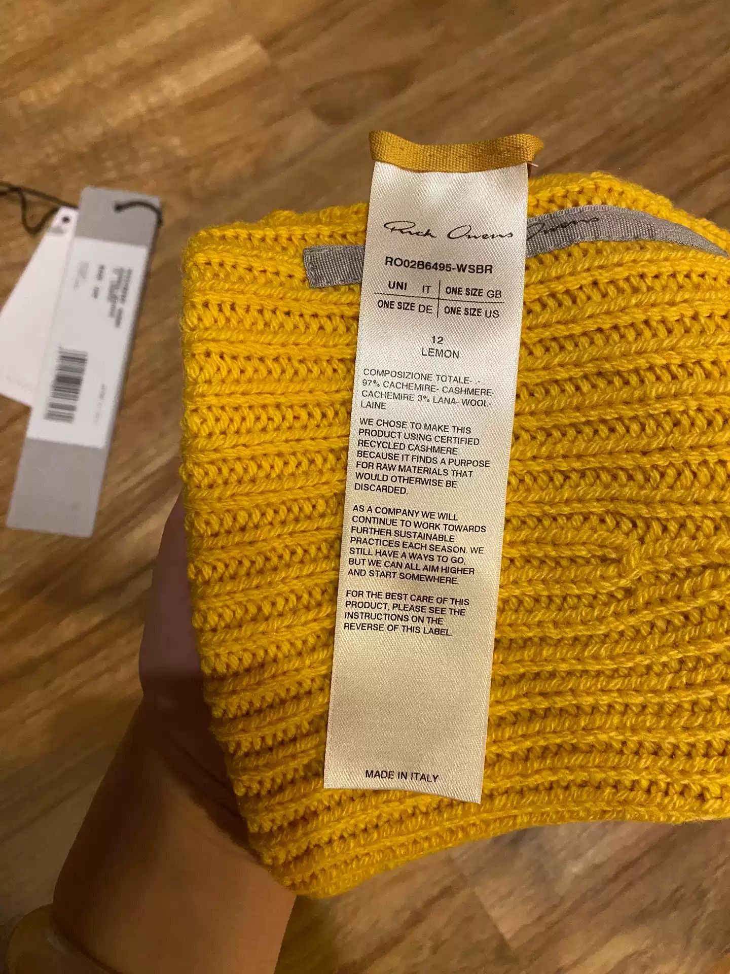 Rick Owens Rick Owens Show Cold Hat Hat Wool Knitting-2505 Size ONE SIZE - 4 Thumbnail