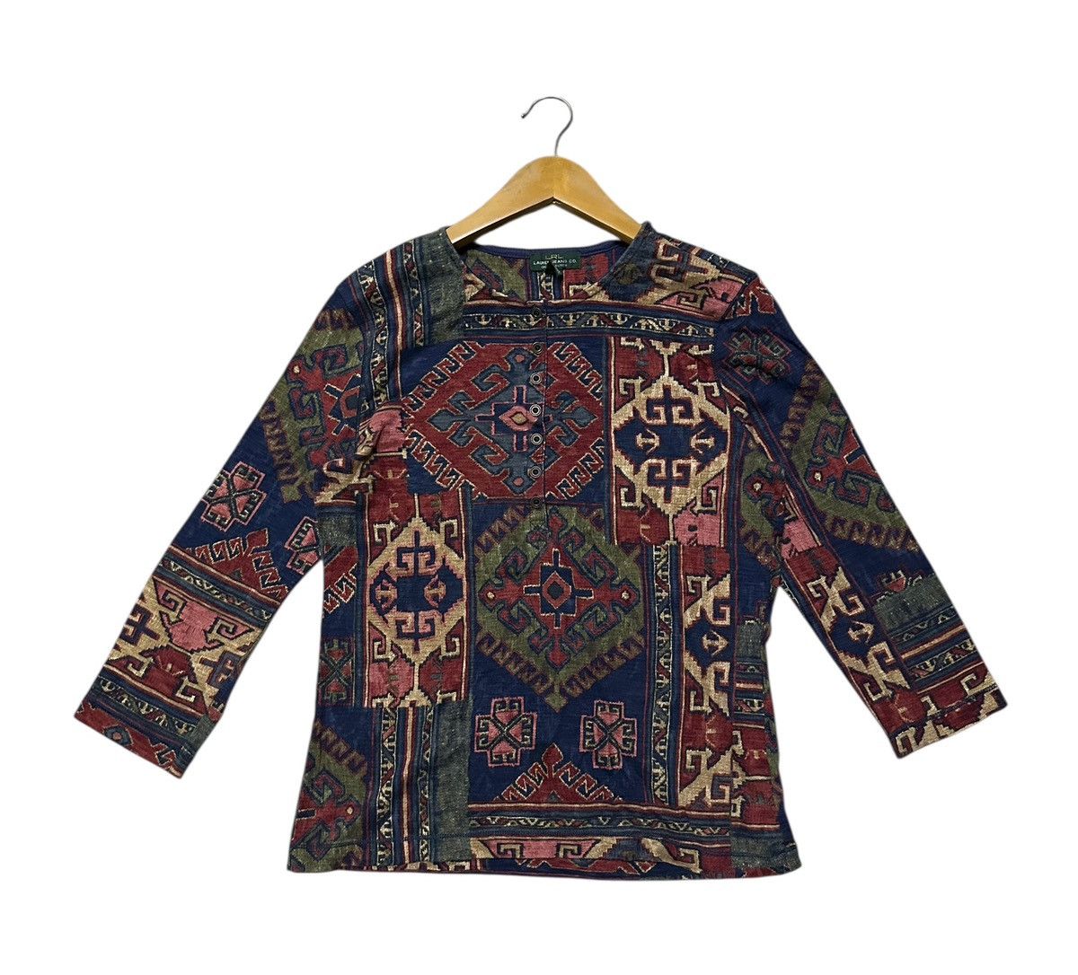 Ralph Lauren vintage Ralph Lauren Aztec/Native-inspired pattern henley Size M / US 6-8 / IT 42-44 - 2 Thumbnail