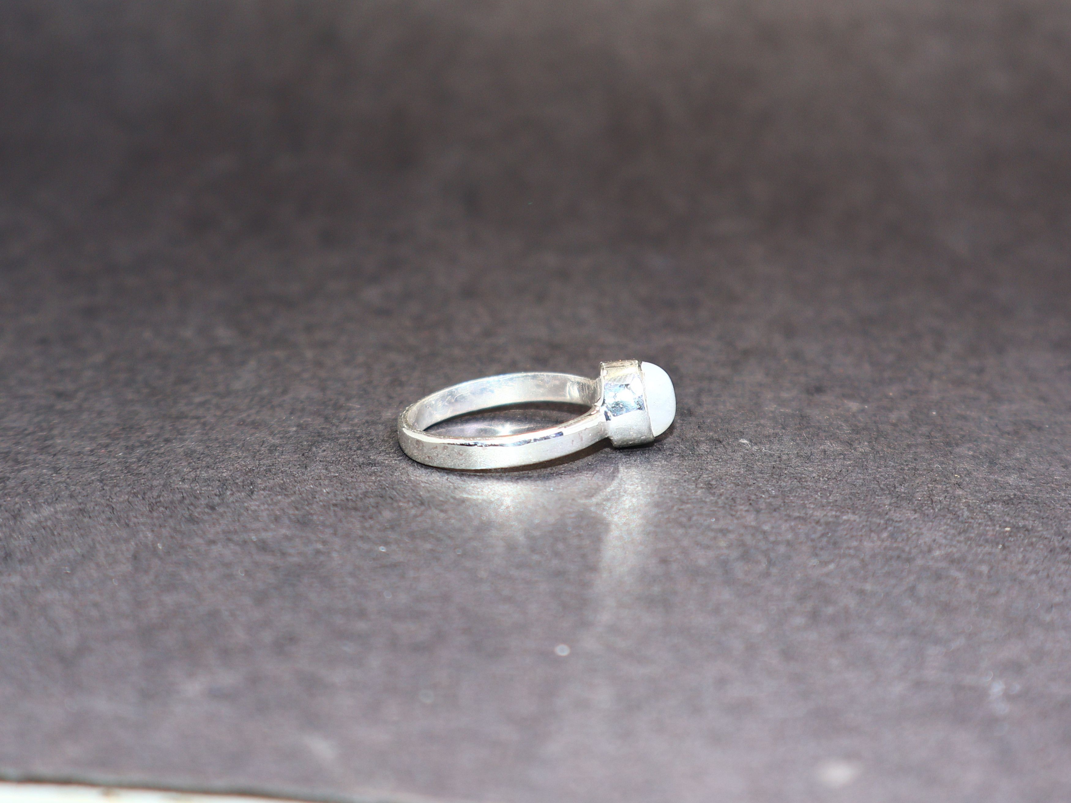 Handmade Moonstone Ring, 925 Sterling Silver Ring, Blue Gemstone Ring Size ONE SIZE - 4 Thumbnail