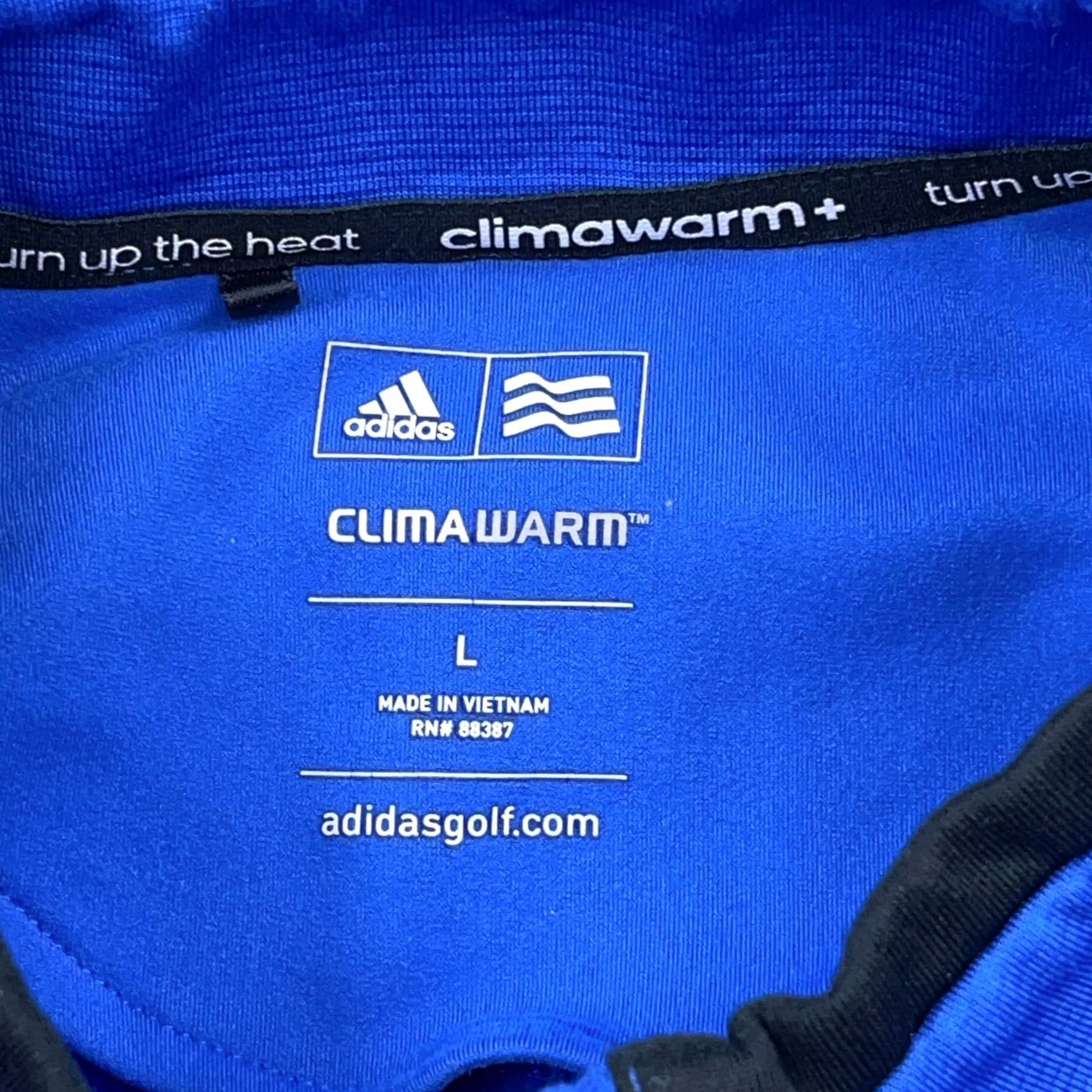 Adidas Adidas Track Jacket Women L Blue Black Full Zip Clima Warm Performance Gym Size L / US 10 / IT 46 - 3 Thumbnail