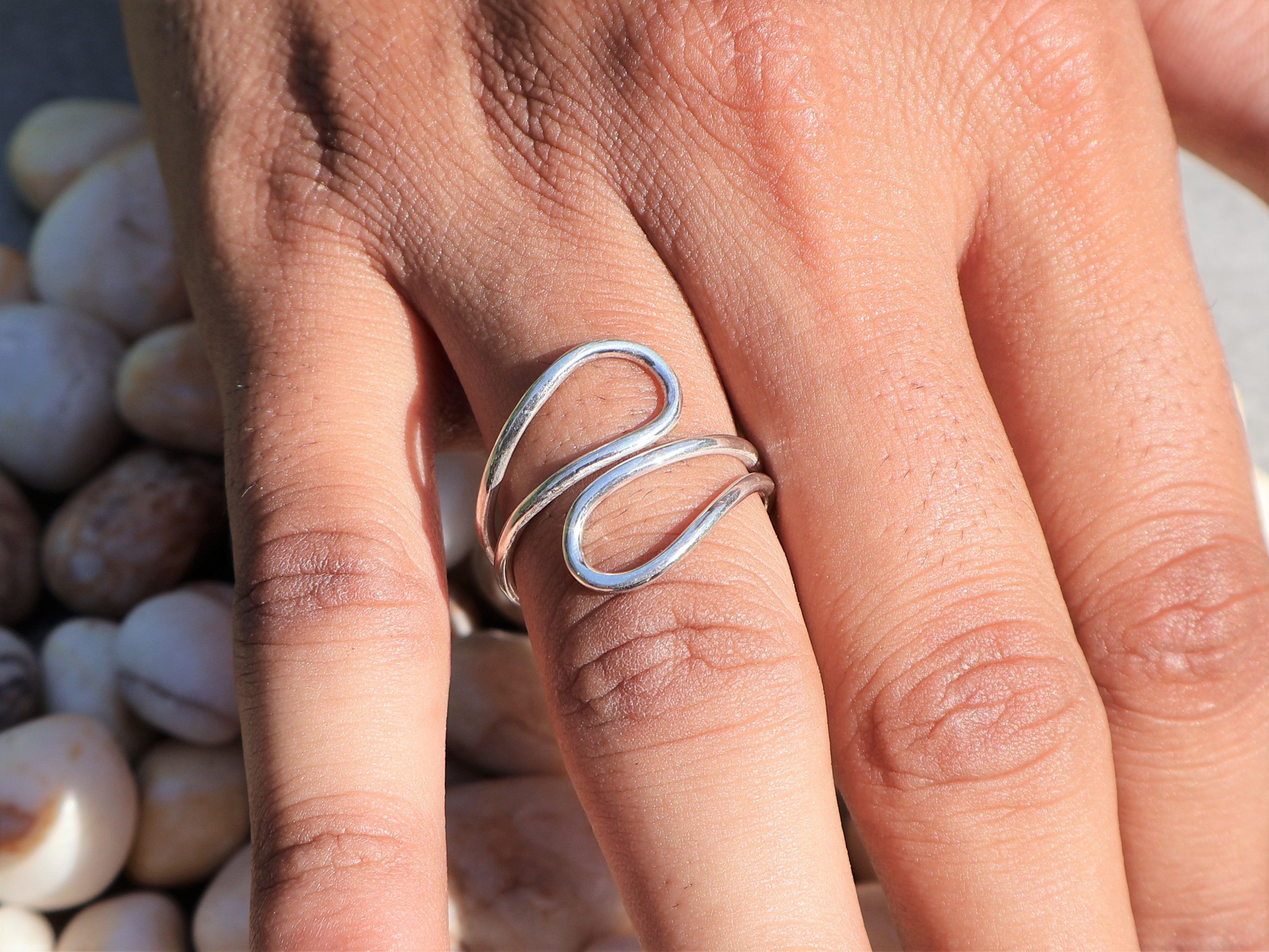 Handmade Silver Band Ring, 925 Silver Jewelry, Handmade Promise Ring, Size ONE SIZE - 6 Thumbnail