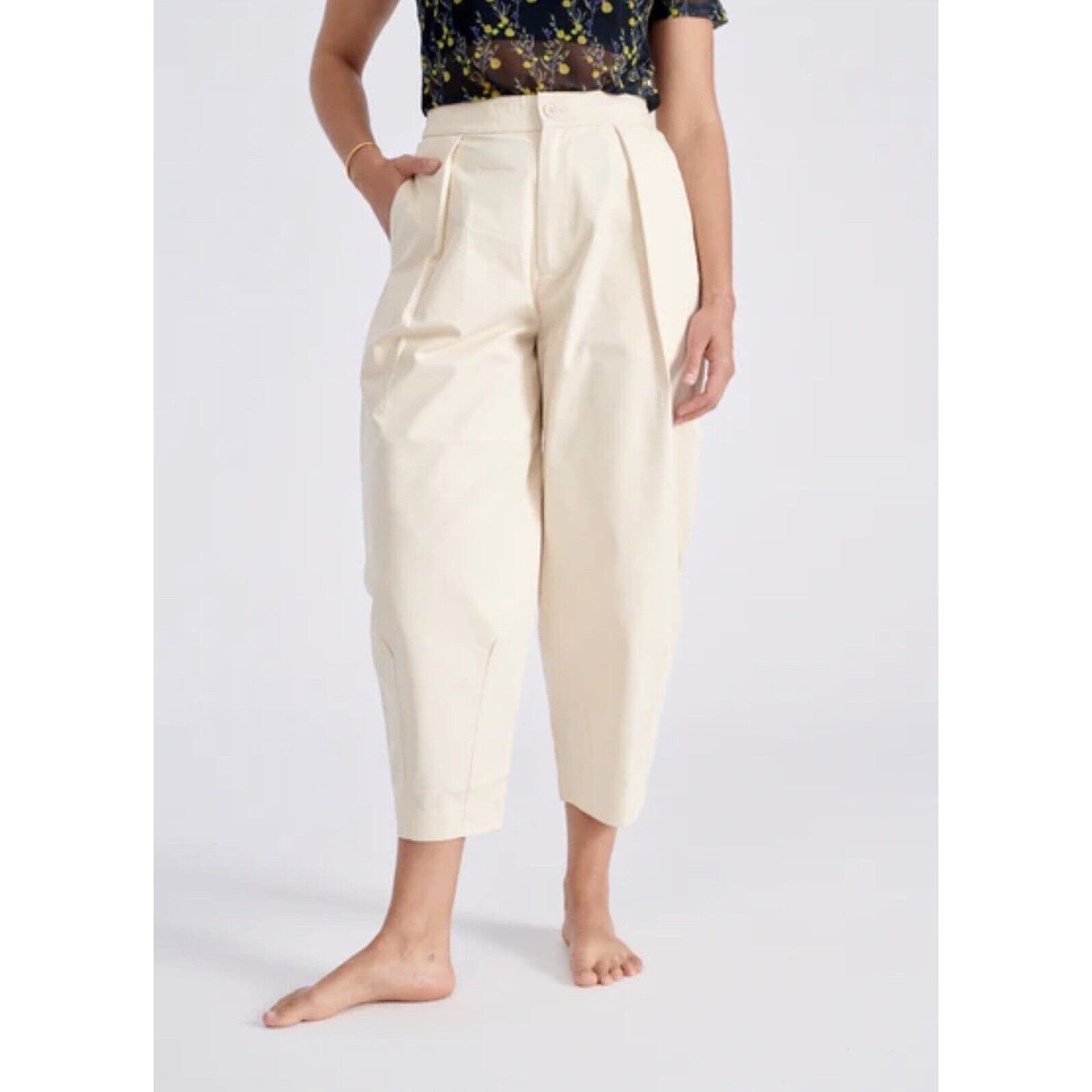 image of Ralph Lauren Black Label VTG Ralph Laurent Black Label Silk Balloon Cropped Western in White, Women