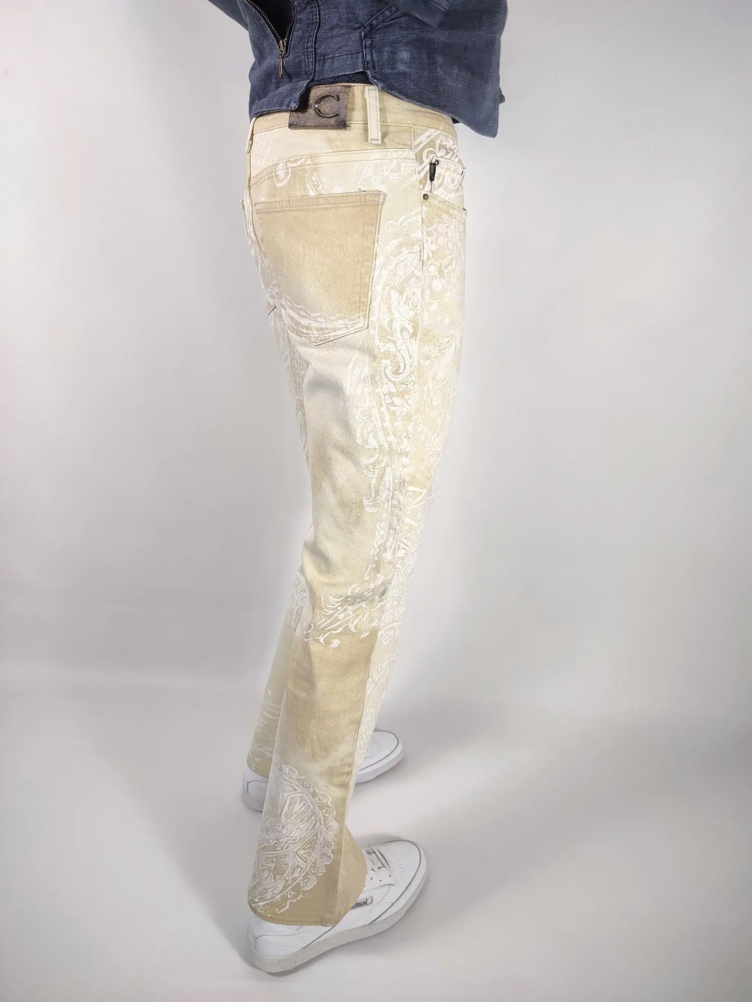 Just Cavalli Vintage Roberto Cavalli Bandana Paint Pants Size US 30 / EU 46 - 2 Thumbnail