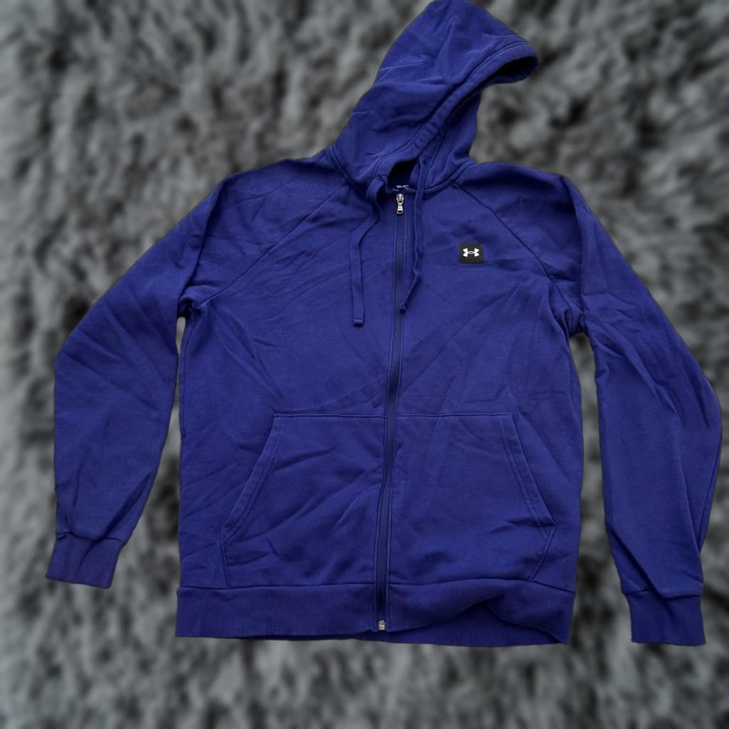 Under Armour Under Armour Hoodie Full Zip Loose Fit Sweatshirt 1357111 Athletic Blue Medium Mens Size US M / EU 48-50 / 2 - 1 Thumbnail