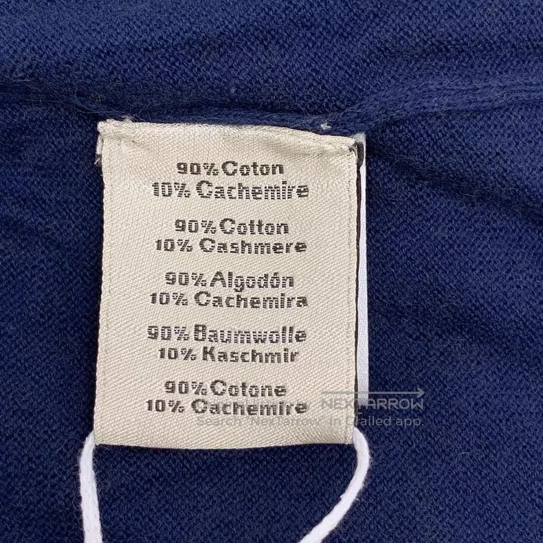 Hermes Hermes Dark blue chessboard pattern intarsia cotton round Size US L / EU 52-54 / 3 - 8 Thumbnail