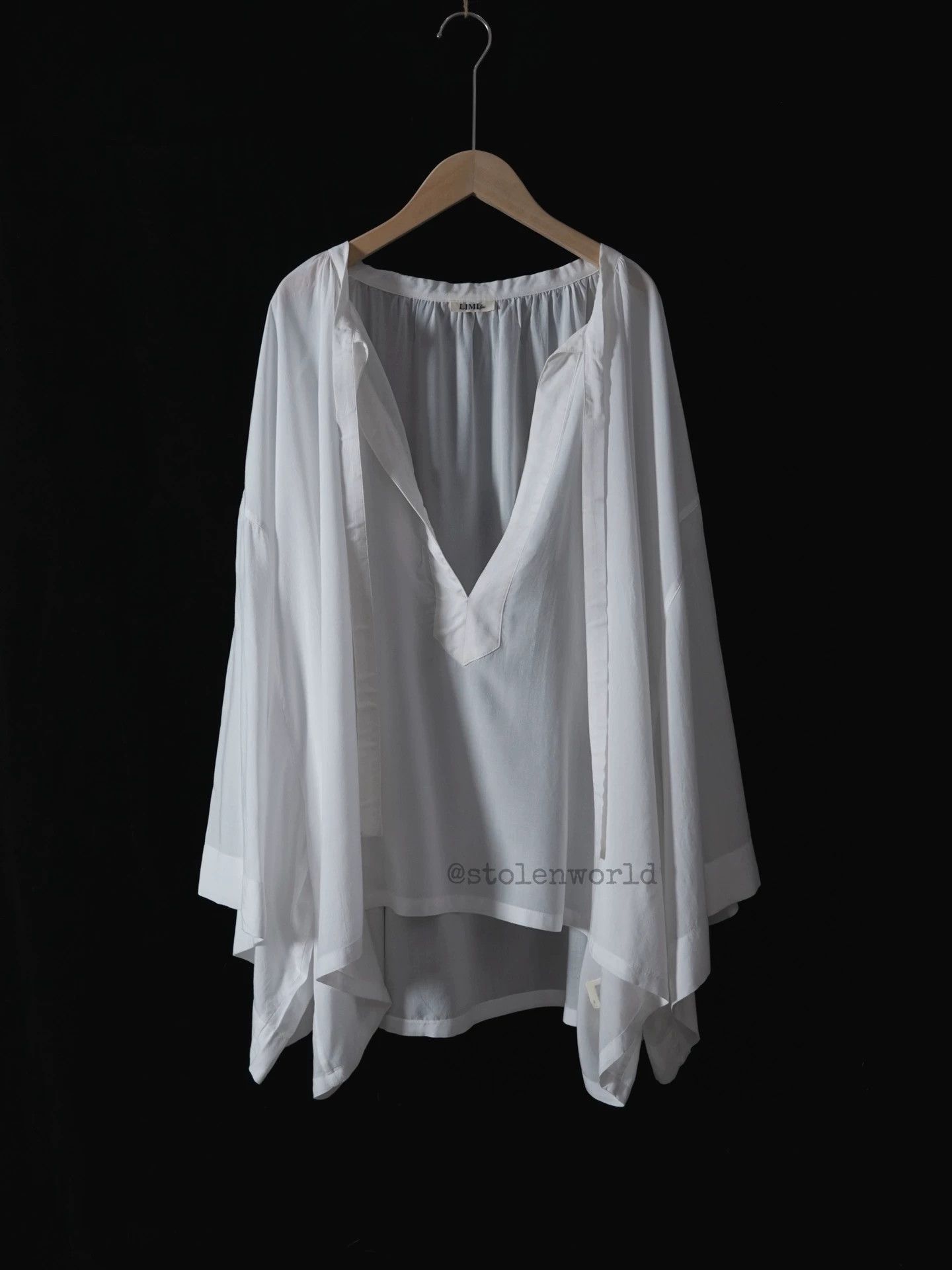 Yohji Yamamoto limi feu women's silk kimono sleeve oversized shirt Size S / US 4 / IT 40 - 2 Thumbnail