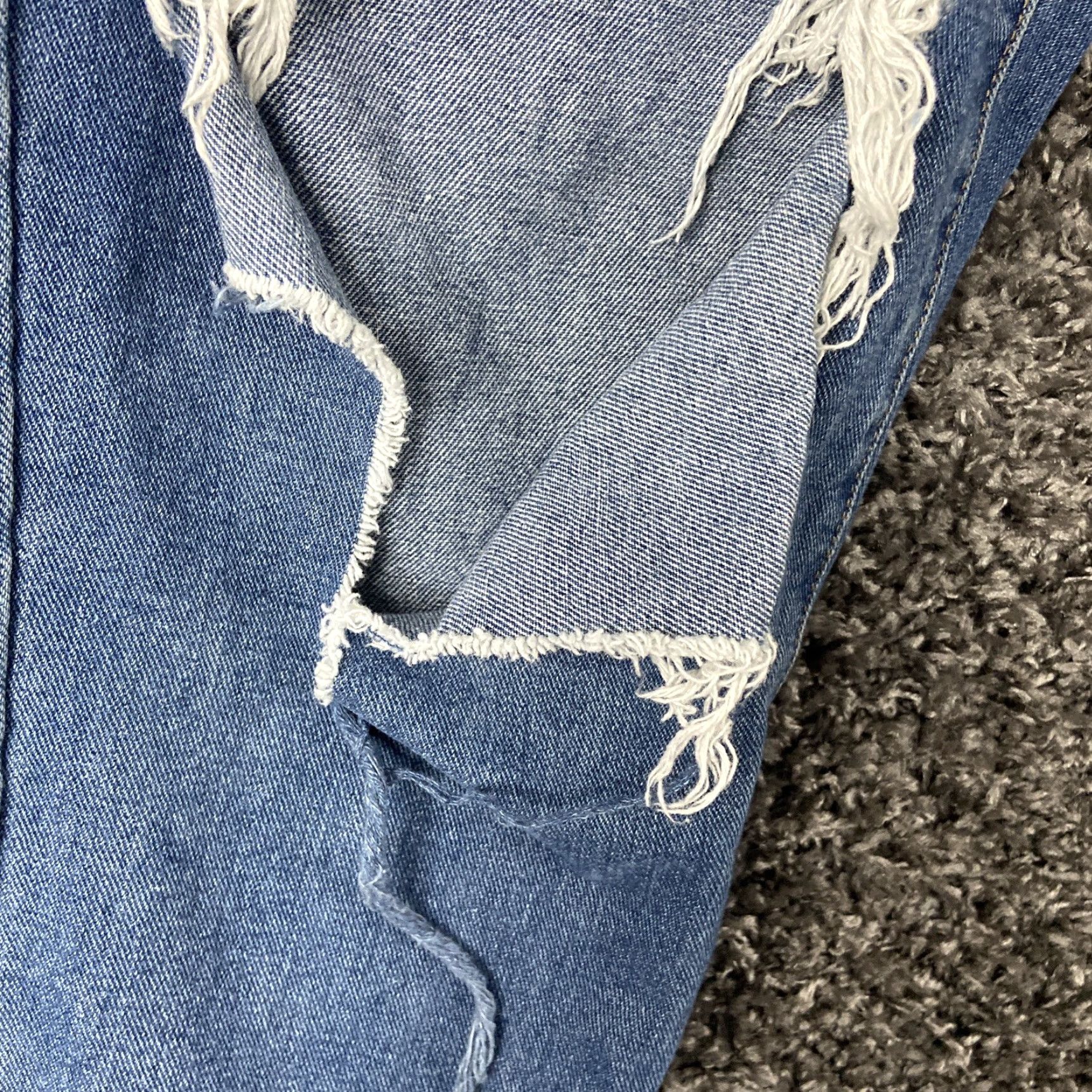 Shein Shein Curve Jeans Women's 2XL Distressed Straight Blue Jeans Womens Size 40" / US 18 - 4 Thumbnail