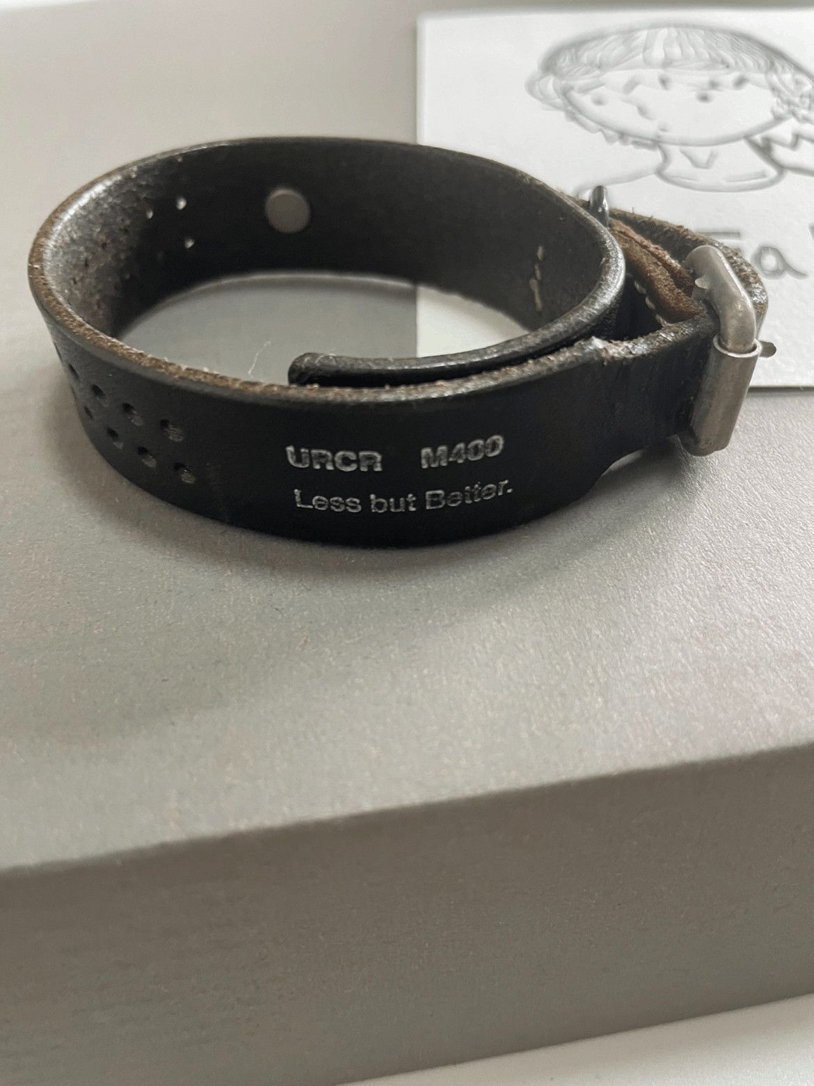 Undercover 04 But Beautiful Razor Blade Bracelet in Leather | Grailed