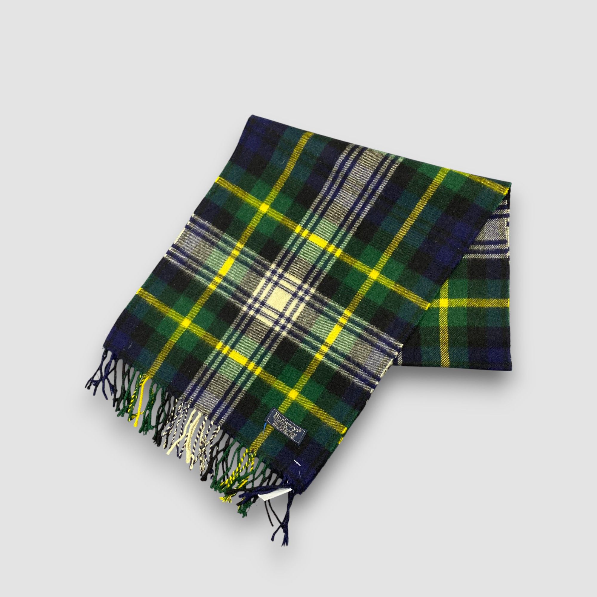 Burberry Vintage Burberry Scarf Muffler Wool Cashmere Plaid Scarves Size ONE SIZE - 2 Thumbnail