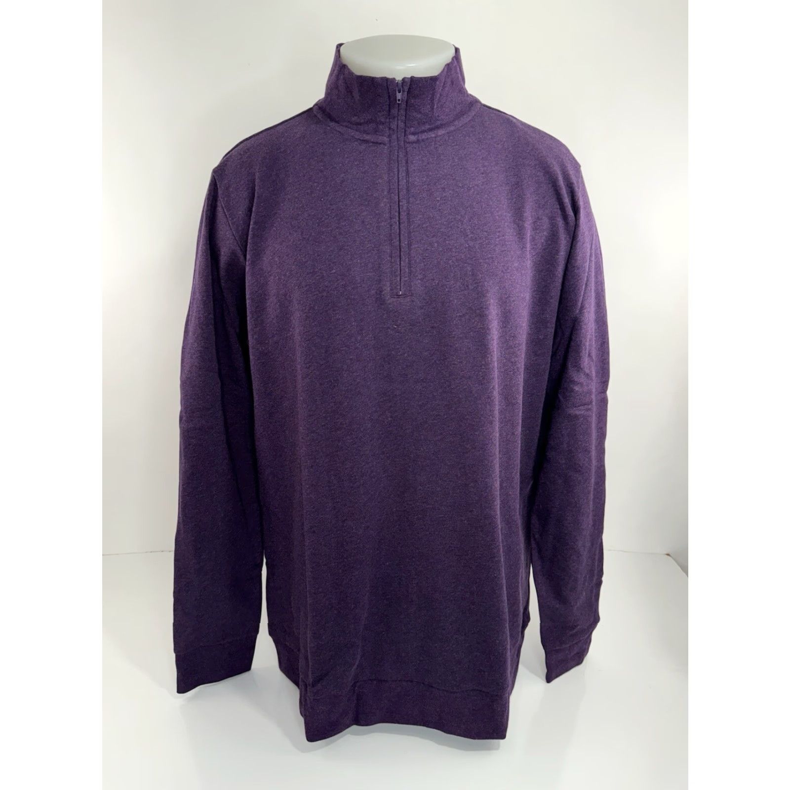 Vintage CRIQUET Fleece 1/4 Zip Pullover Mens XL Purple Sweater Jacket Size US XL / EU 56 / 4 - 2 Thumbnail