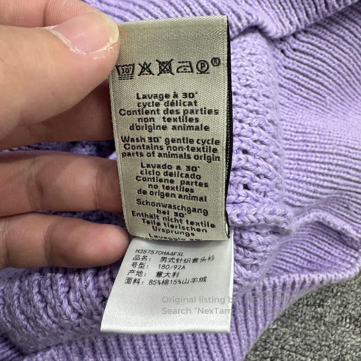 Hermes Hermes Openwork cashmere knit cardigan with mesh pattern| Size US XL / EU 56 / 4 - 6 Thumbnail