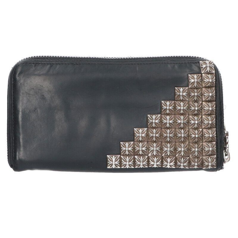 Chrome Hearts Zero Pyramid Studs Zip Wallet
