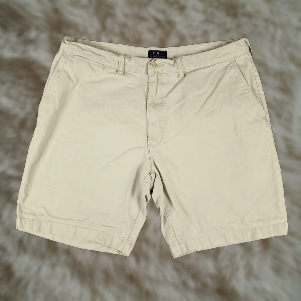 Ralph Lauren VINTAGE Ralph Lauren Men's Shorts Size 40 Beige Chino Flat Front Cotton Casual Size US 40 / EU 56 - 1 Thumbnail