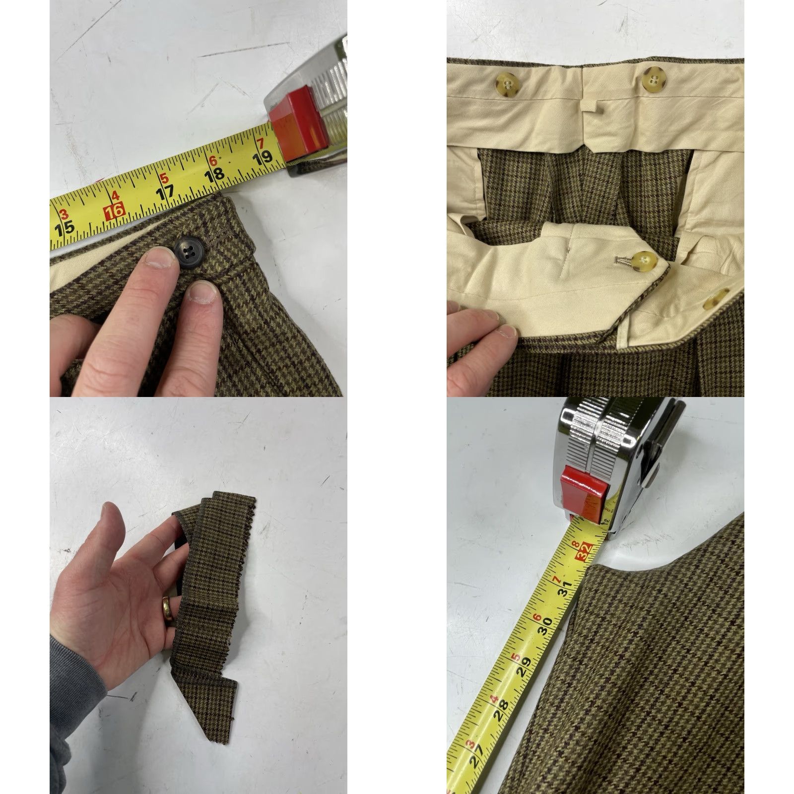 Paul Stuart Paul Stuart Plaid Houndstooth Wool Tweed Suit 42-36 Long Jacket Pants Mens Brown Multi 2 Piece Size 42R - 10 Thumbnail