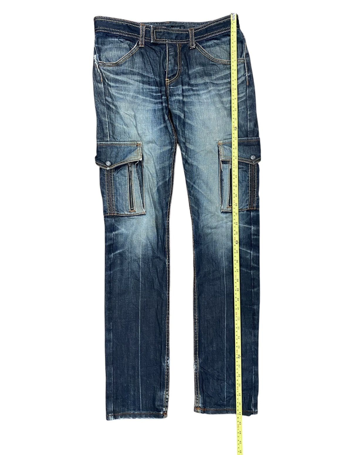 Japanese Brand Rare SCHLUSSEL Skinny Cargo Pant Size US 31 - 12 Thumbnail