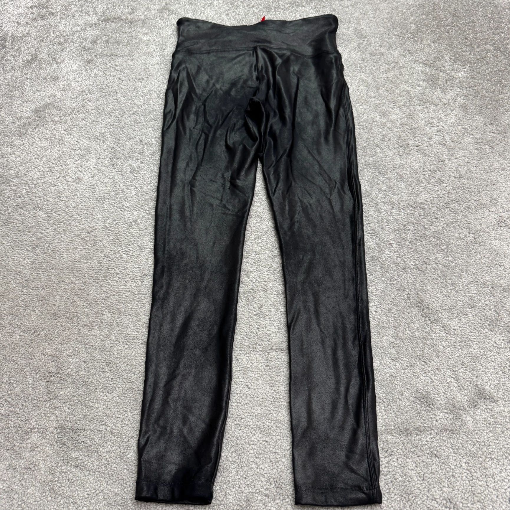 Spanx Spanx Faux Leather High Rise Compression Leggings Womens Medium Black Athleisure 26x27 Size 32" / US 10 / IT 46 - 2 Thumbnail