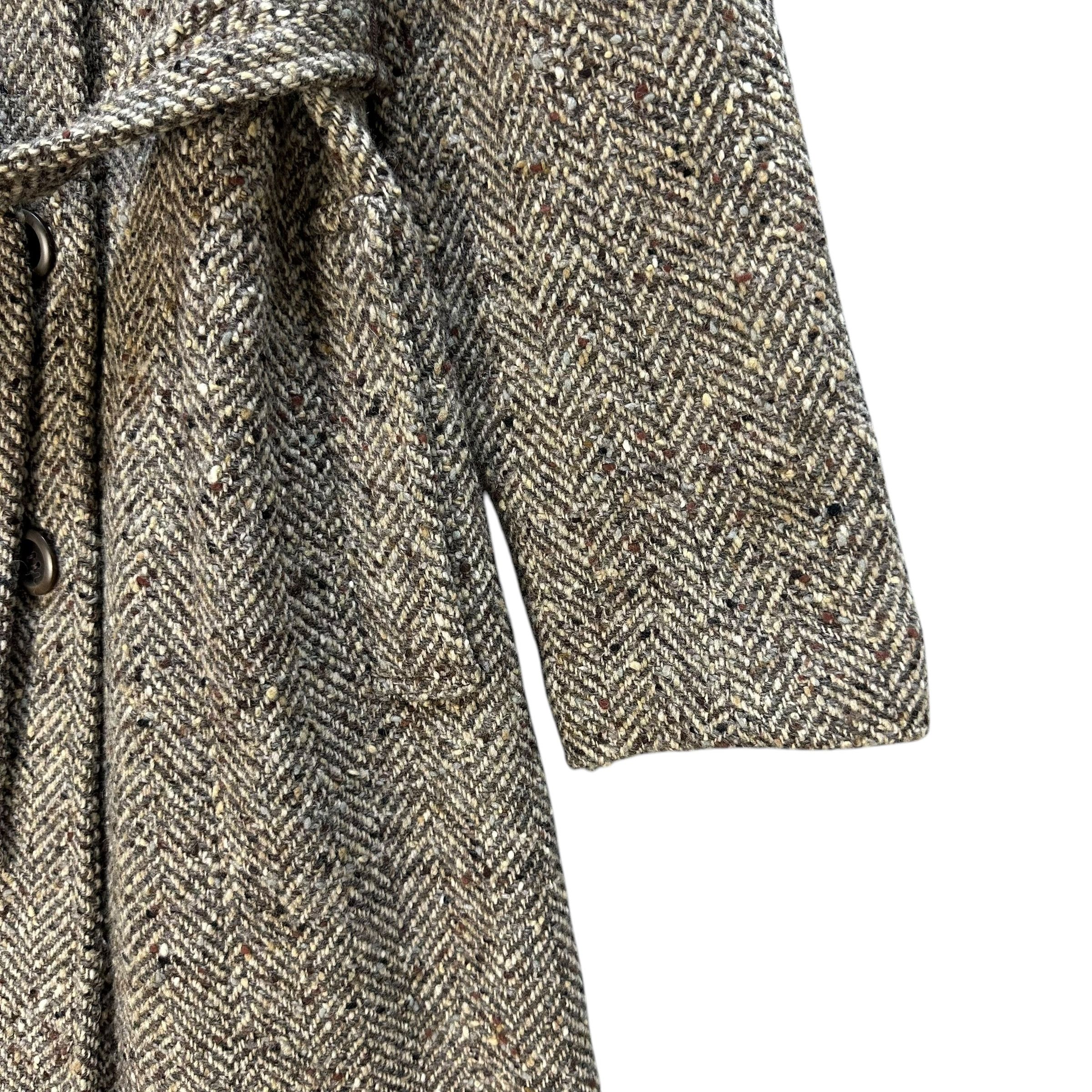 Kenzo 90’s KENZO CLUB Herringbone Wool Long Coat #A64-1542 Size M / US 6-8 / IT 42-44 - 5 Thumbnail
