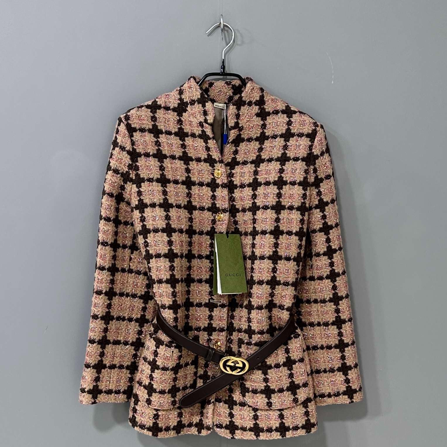Gucci Gucci plaid floral woven belt small fragrance jacket size36 Size US M / EU 48-50 / 2 - 1 Thumbnail