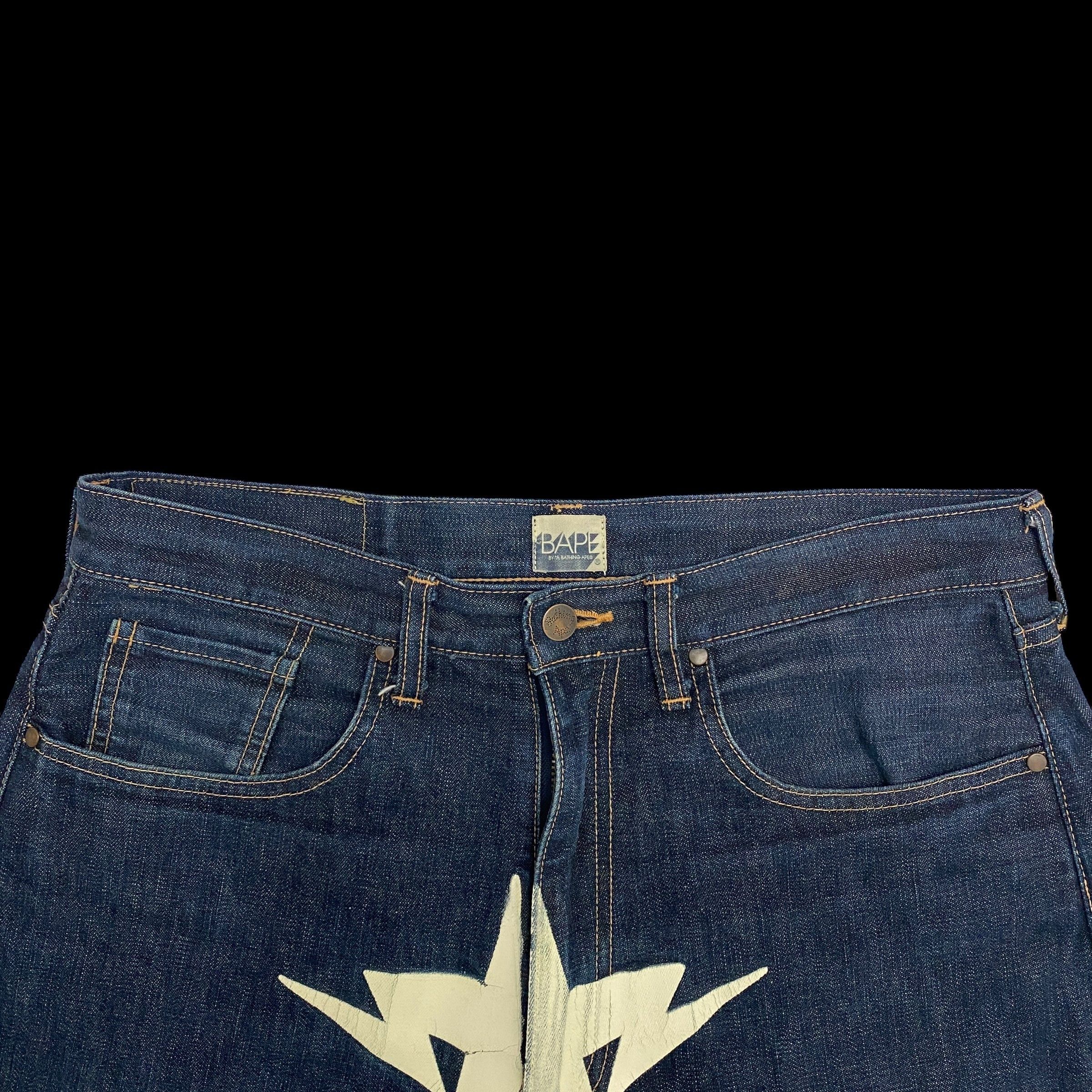 Bape BAPE 2006 Twinsta Denim Shorts (Size L) Size US 34 / EU 50 - 3 Thumbnail