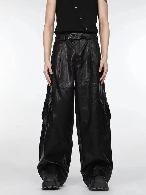 VIBE Vintage pocket wide-leg casual cargo trousers Size US 32 / EU 48 - 2 Thumbnail