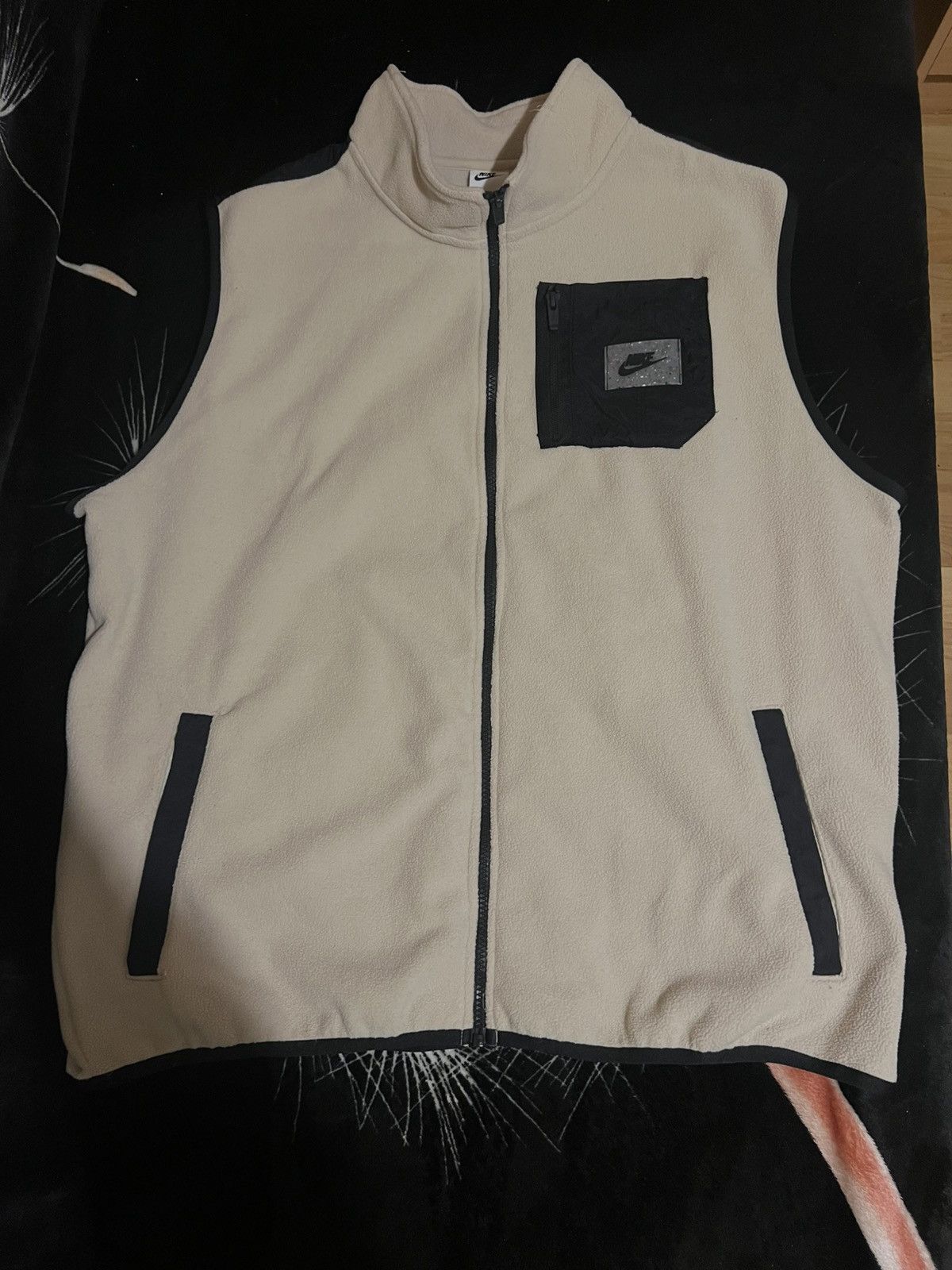 Nike Nike Fleece Vest Beige/Black Size XL Size US XL / EU 56 / 4 - 1 Thumbnail