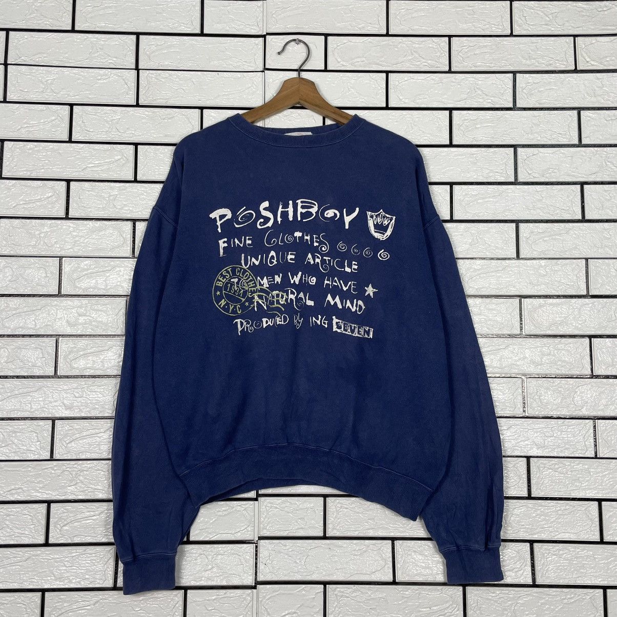 Japanese Brand Poshboy Crewneck Sweatshirt Size US M / EU 48-50 / 2 - 1 Thumbnail