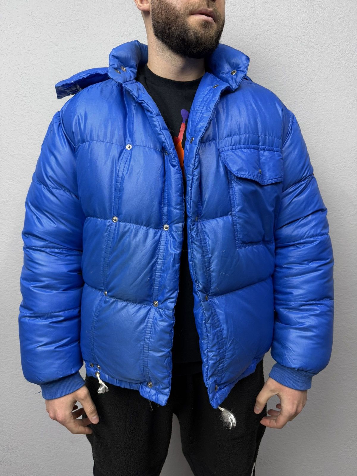 Moncler Vintage Moncler Down Puffer Jacket Hooded Blue Archival Size US M / EU 48-50 / 2 - 5 Thumbnail