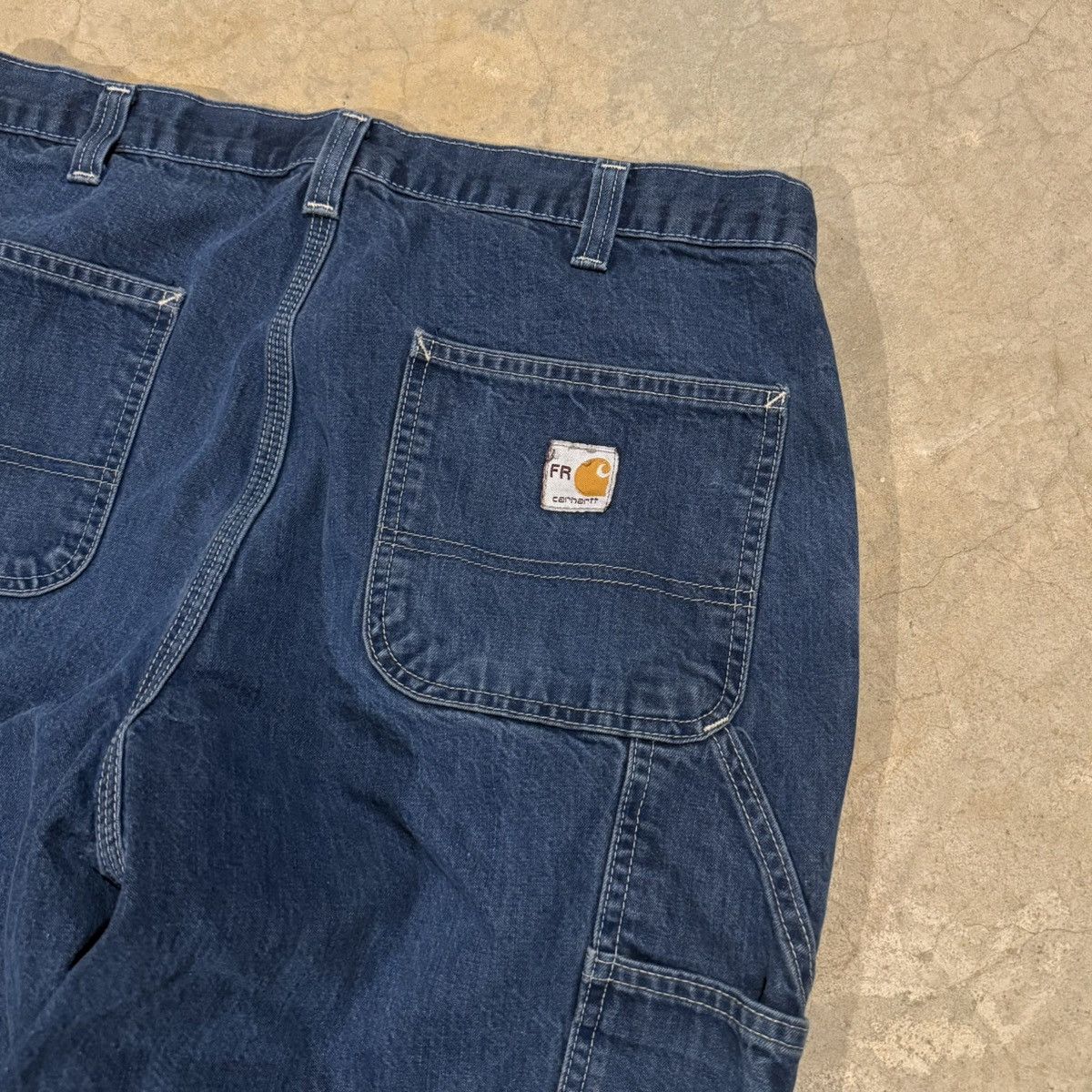 Carhartt 2000s Carhartt Faded Baggy Carpenter Jeans ERD Grunge Y2K Size US 35 - 4 Thumbnail