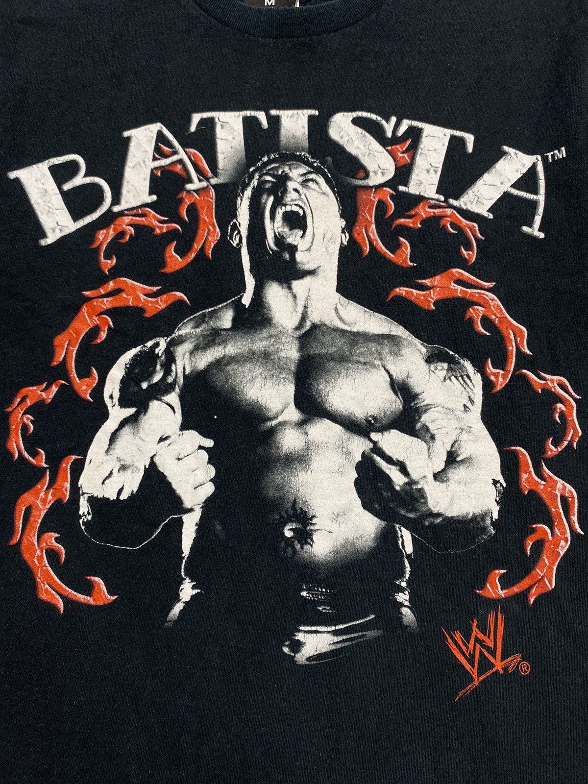 Vintage × WWE Vintage y2k 90s Batista wwe wrestling show black tee drip Size US M / EU 48-50 / 2 - 3 Thumbnail