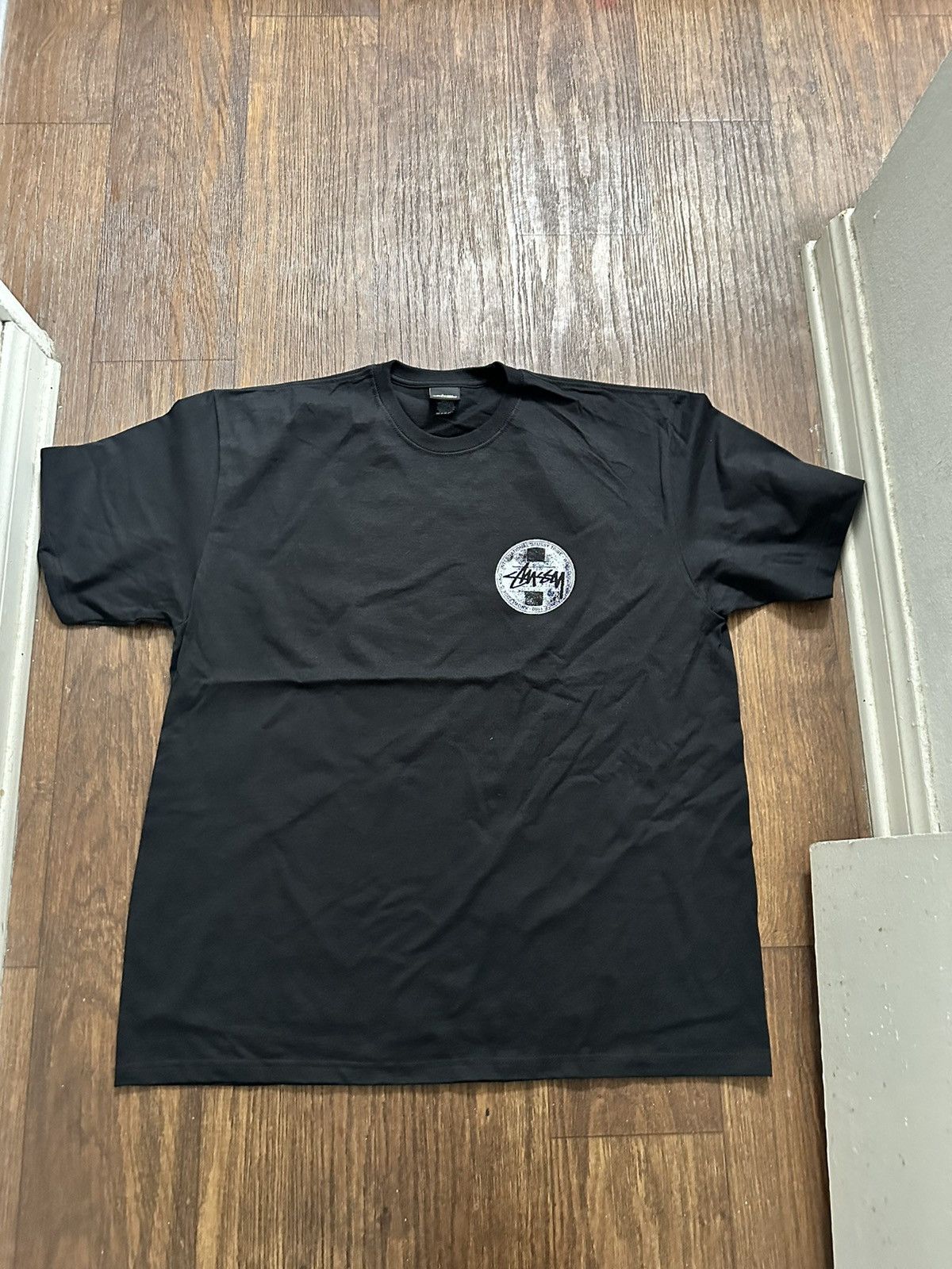 Stussy Black Stussy Distorted Tee Size US XL / EU 56 / 4 - 1 Thumbnail