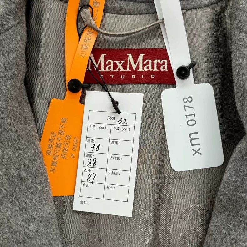 Max Mara Max Mara Grey mid-length coat Size L / US 10 / IT 46 - 2 Thumbnail