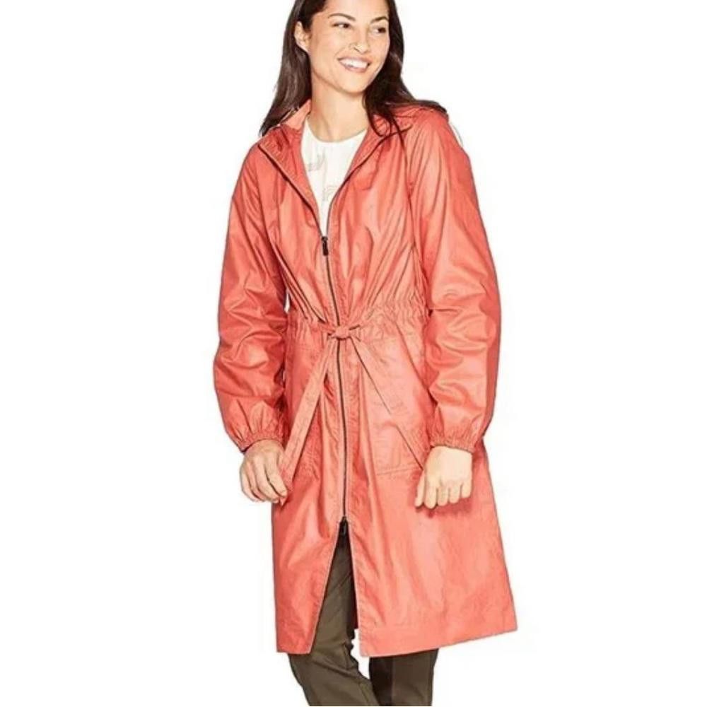 Designer a. new. day. I NWT Colorado Orange Hooded Raincoat Size XS Size XS / US 0-2 / IT 36-38 - 1 Thumbnail