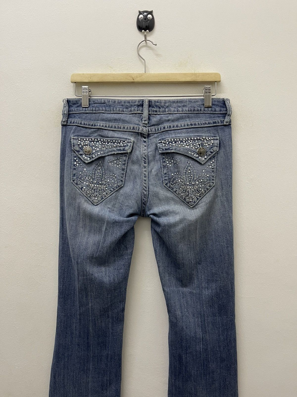 Wrangler Rare Vintage ROCK 47 By Wrangler Ultra Low Rise Flare Size US 31 - 3 Thumbnail