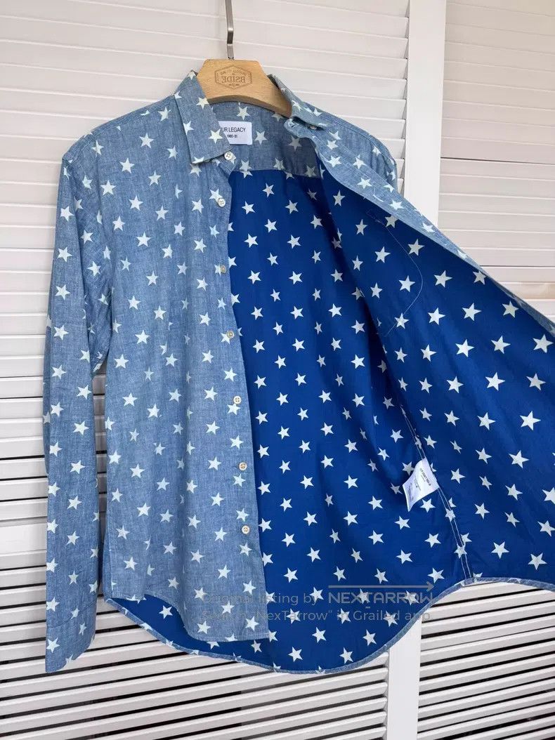 Our Legacy Our Legacy White Starry Blue Shirt Size US M / EU 48-50 / 2 - 5 Thumbnail
