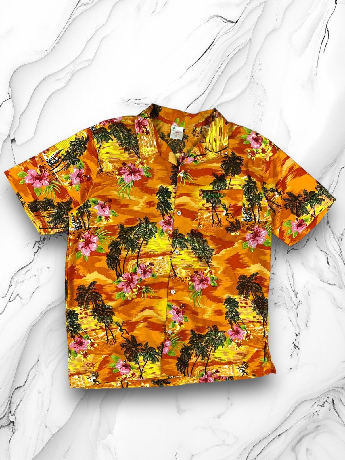 Japanese Brand Mens Vintage Jamaica Hawaiian Crazy Shirt Aloha Wear Size M Size US XL / EU 56 / 4 - 1 Thumbnail