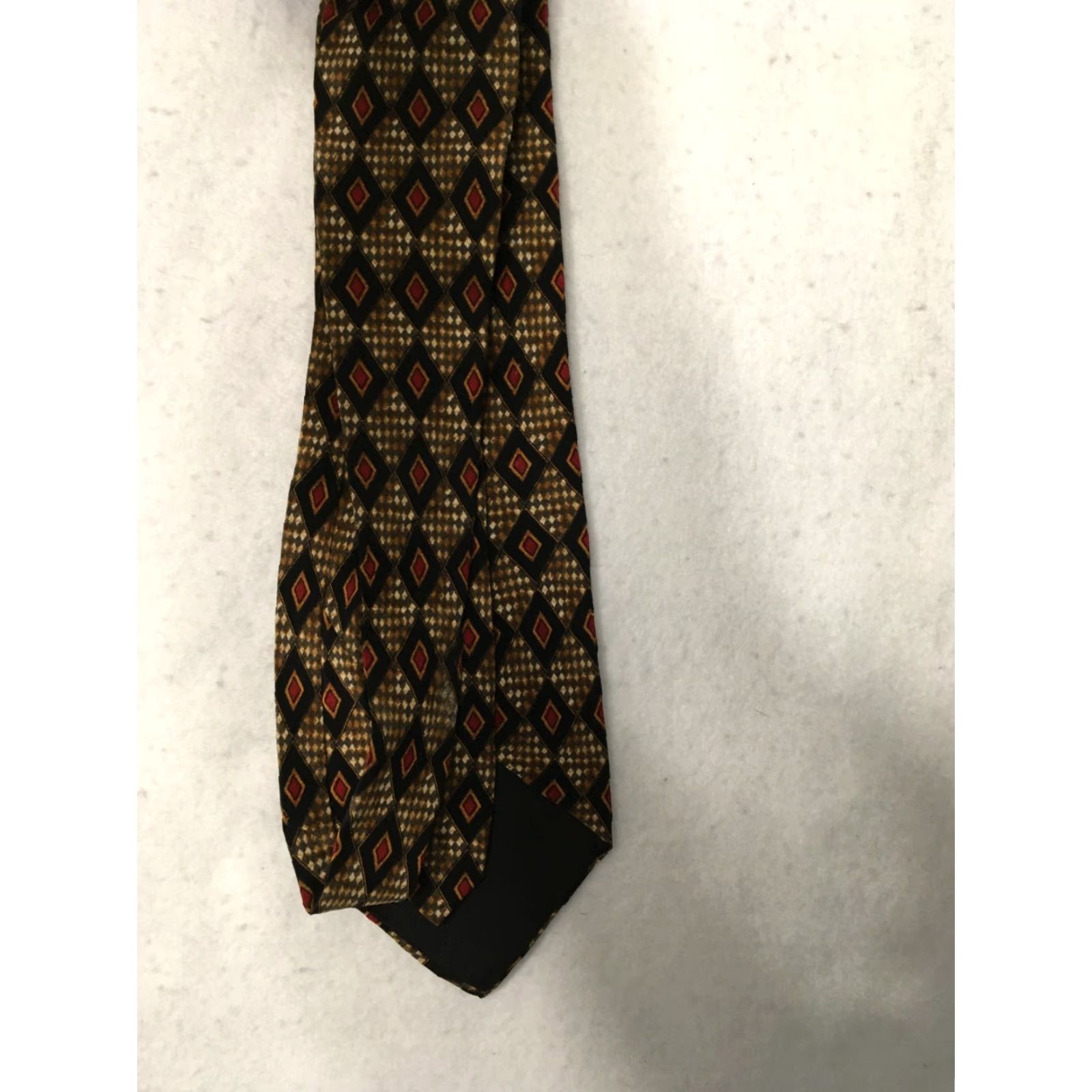 Vintage VINTAGE Saks Fifth Ave Geometric Silk Men's Tie Size ONE SIZE - 2 Thumbnail