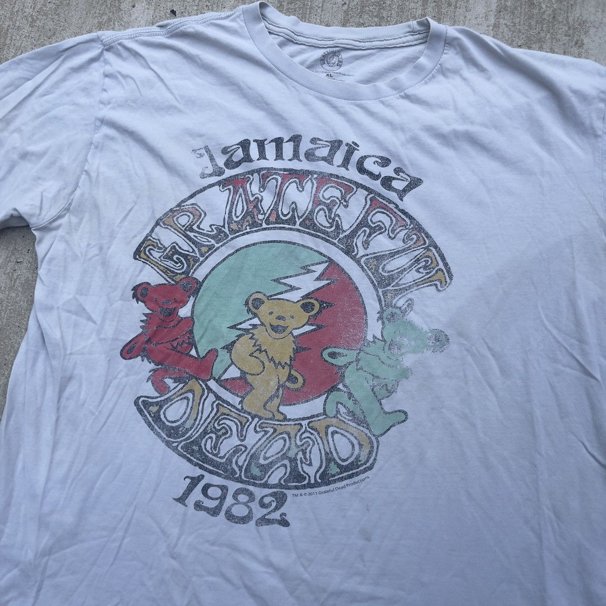 Grateful Dead Vtg 2011 GRATEFUL DEAD Dancing Bears Jamaica Shirt Size US XL / EU 56 / 4 - 2 Thumbnail