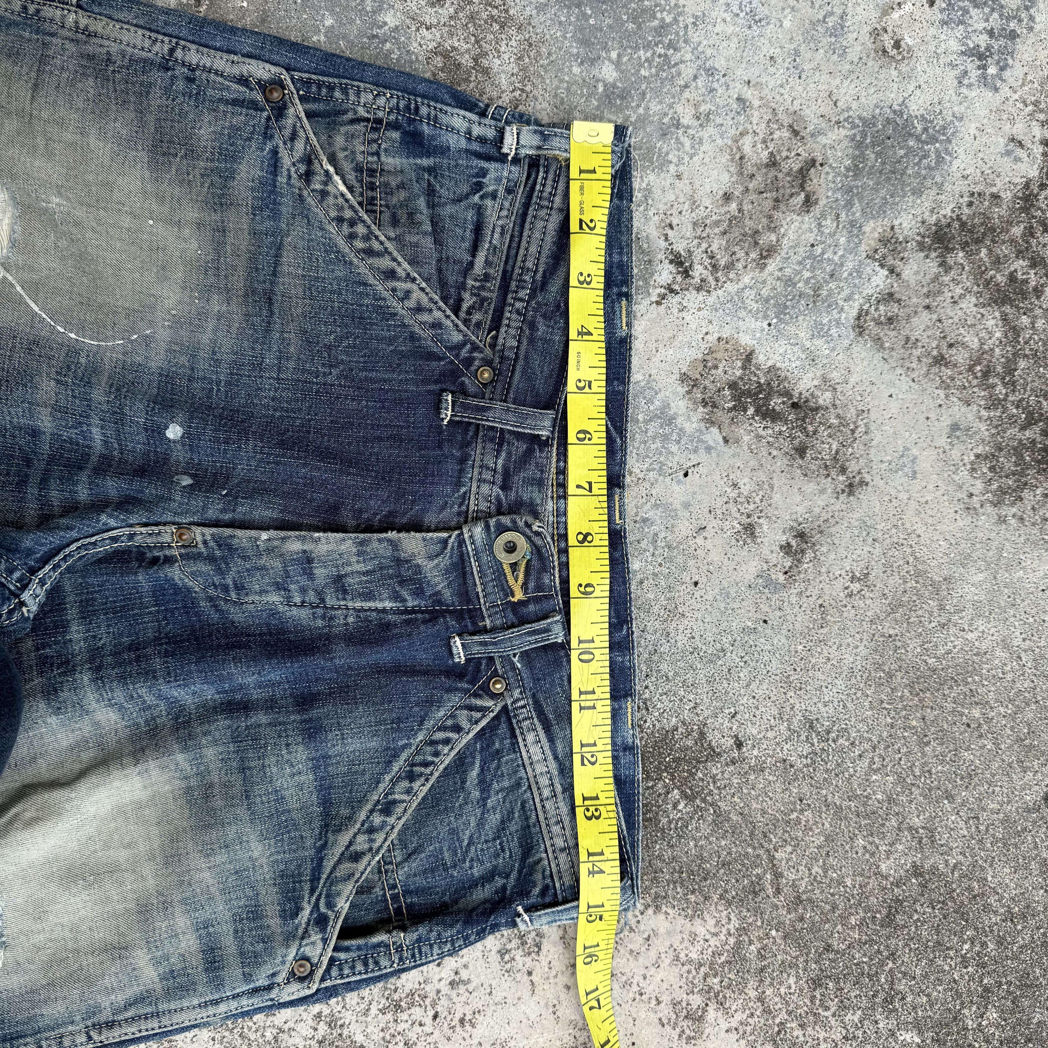 Japanese Brand Vintage union made button fly faded ripped jeans denim pan Size US 30 / EU 46 - 6 Thumbnail