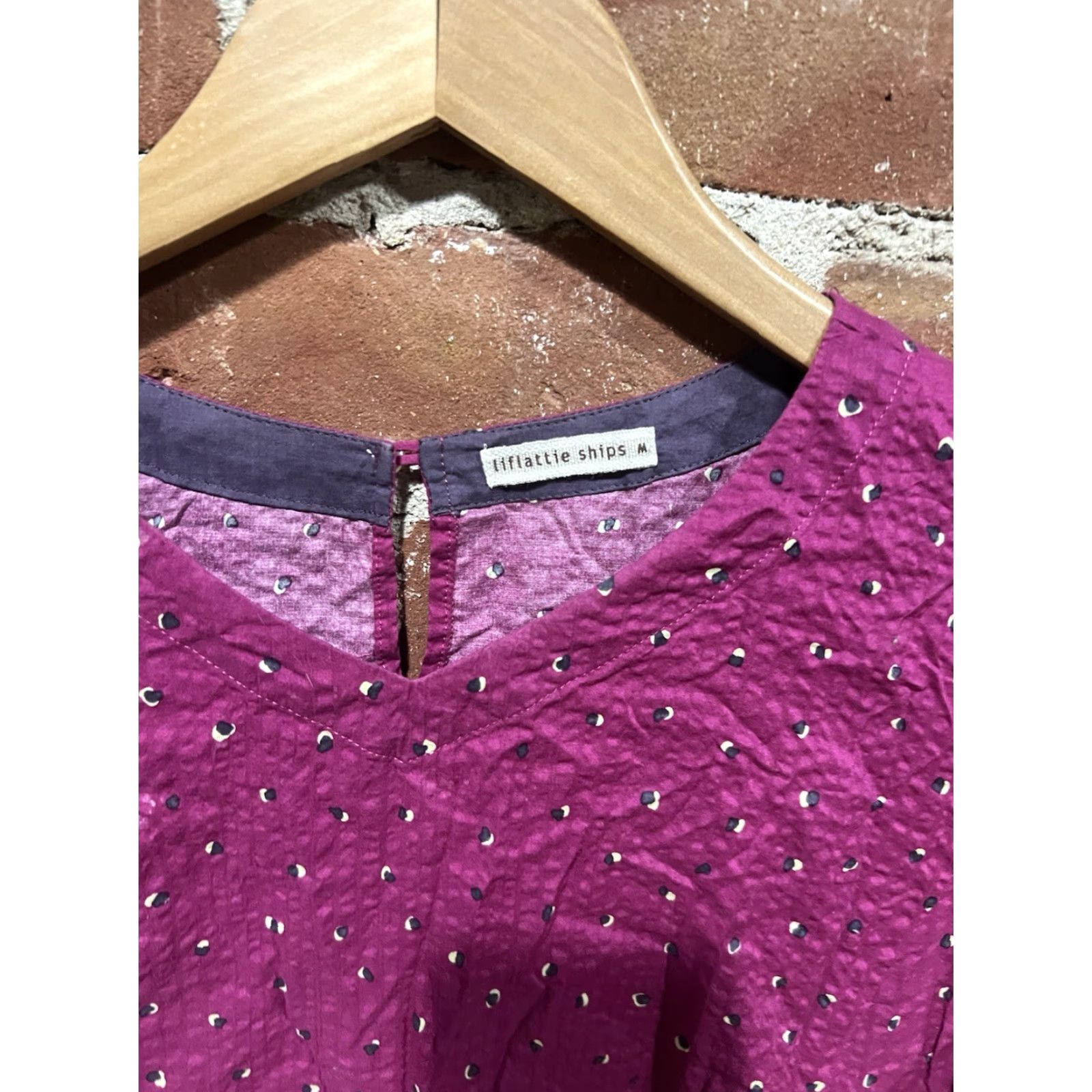 Vintage liflattie Ships Shirt Dress Purple M Womens Size M / US 6-8 / IT 42-44 - 2 Thumbnail