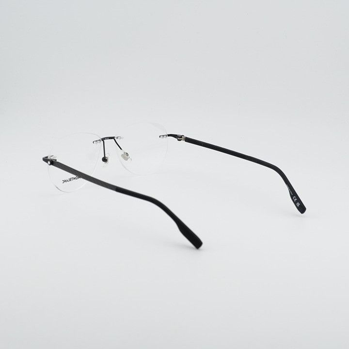 Montblanc Montblanc MB0186O 001 Eyeglasses Black 56mm Round Frame Size ONE SIZE - 8 Thumbnail