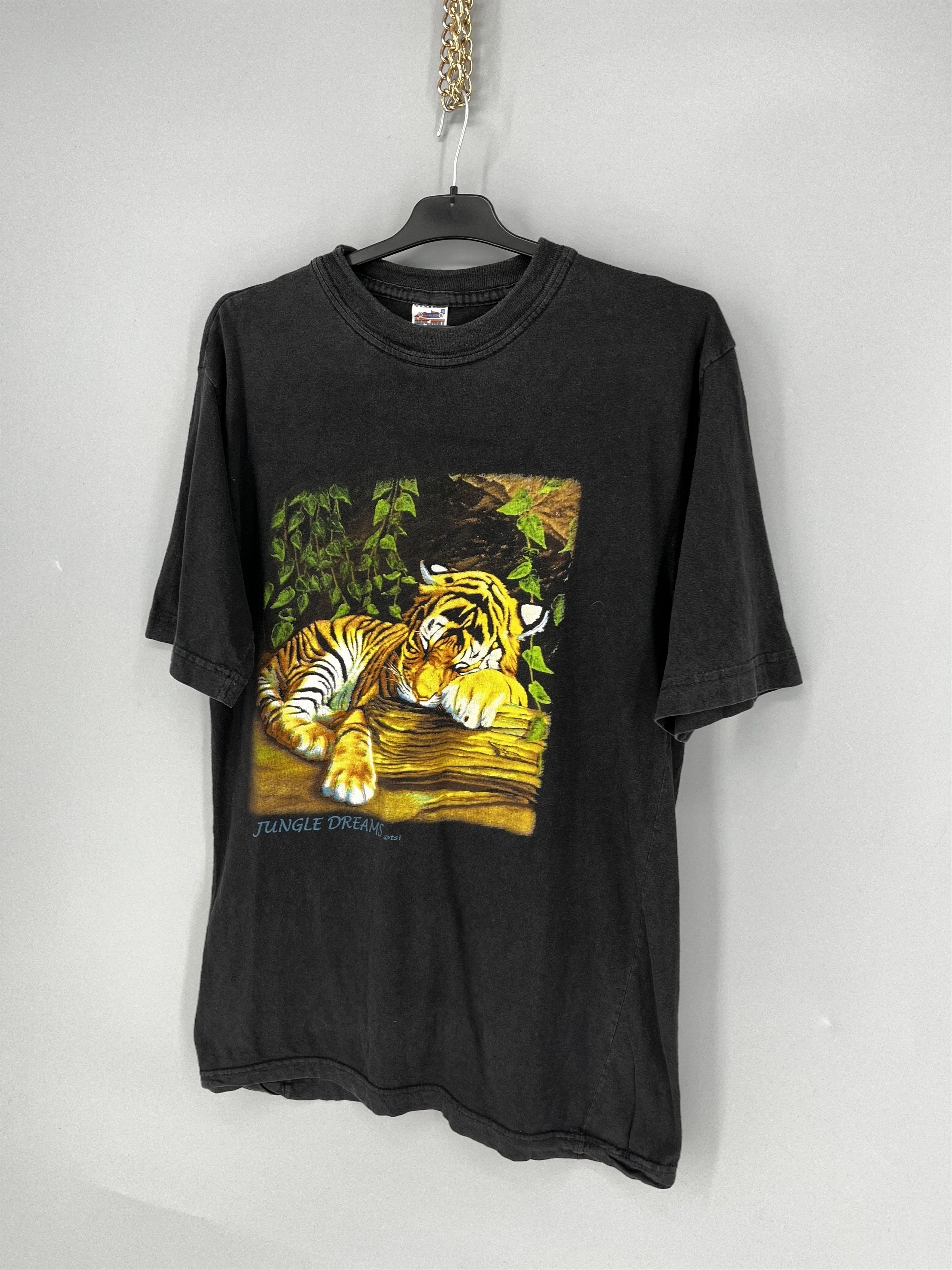 Other Vintage 90s Tiger Face Boxy Fit Tee JUNGLE DREAMS Dtsi Size US XL / EU 56 / 4 - 4 Thumbnail