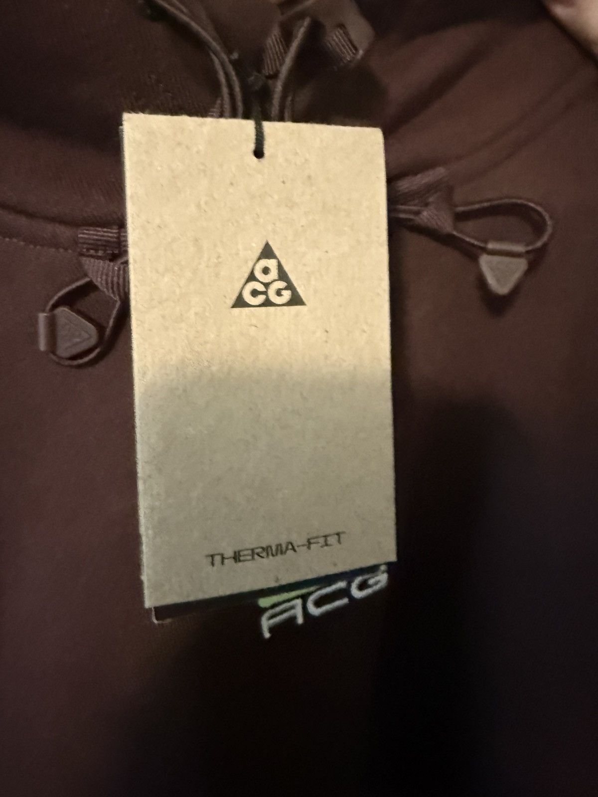 Nike × Vintage Vintage Nike ACG Therma-Fit Tech Hoodie Brown Large Size US L / EU 52-54 / 3 - 5 Thumbnail