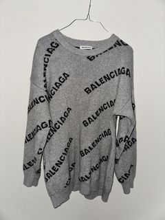 Men's Allover Logo Sweater in Black