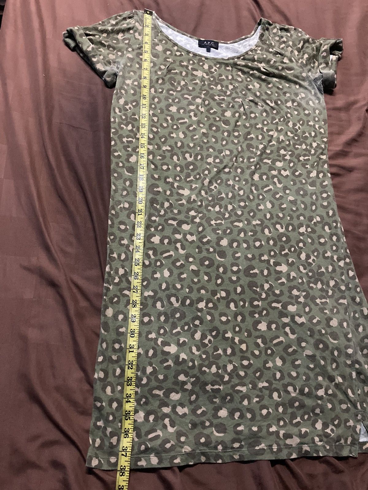 A.P.C. × Japanese Brand APC Green Leopard Dress Size M / US 6-8 / IT 42-44 - 9 Thumbnail